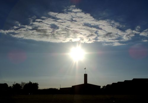 sunrise against light clouds in the sun