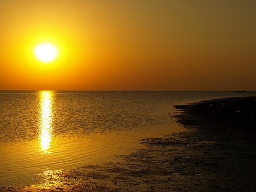 sunrise  sunset  sea