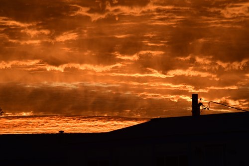 sunrise  orange  sky