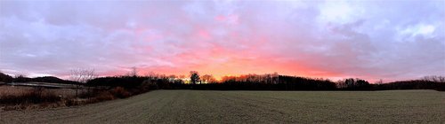 sunrise  panoramic  field