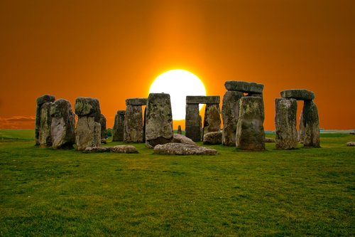 sunrise  stonehenge  mystical