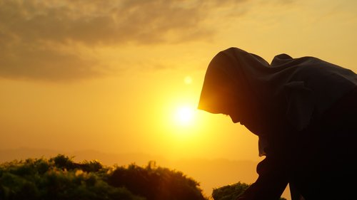 sunrise  muslim woman  woman