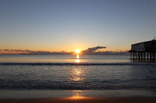 sunrise  beach  ocean