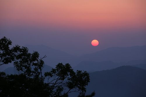 sunrise  mountain  landscape