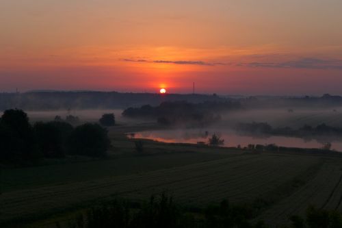 sunrise nature silesia