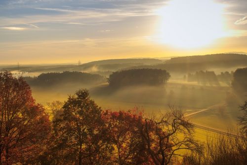 sunrise away landscape