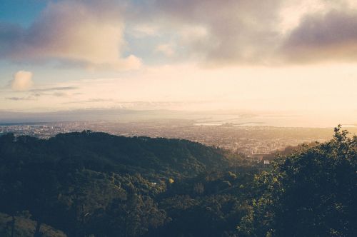 sunrise aerial view