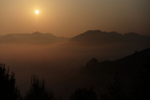 sunrise the scenery clouds