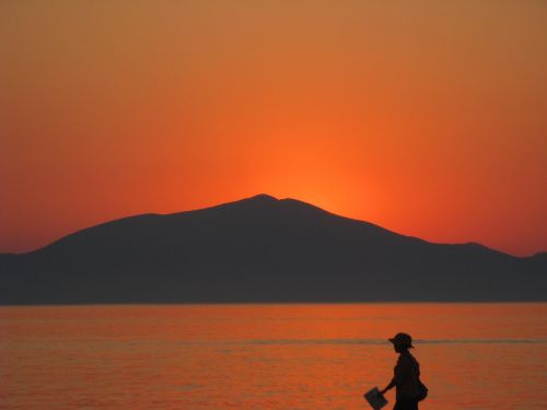 sunrise greece sea