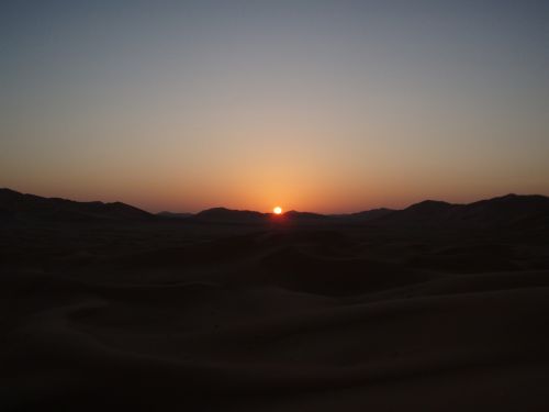 sunrise nature desert