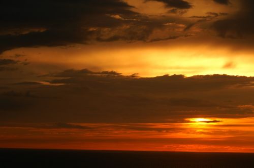 sunset ocean twilight