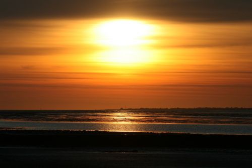 sunset coast north sea
