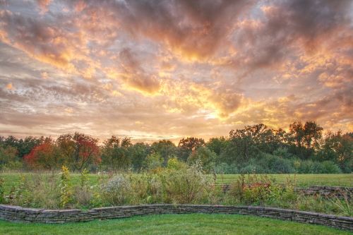 sunset fall hdr