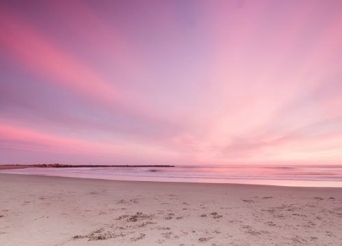 sunset beach the sky