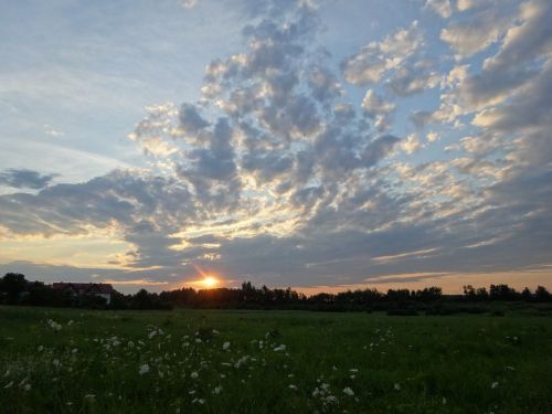 kraków poland sunset