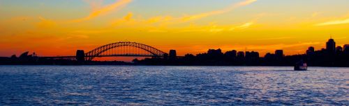 sunset landscape sydney harbor