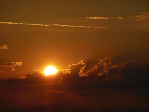 sunset clouds orange