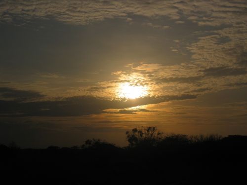 sunset sun clouds