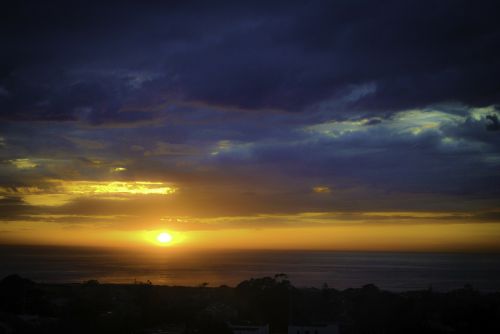 sunset clouds beach