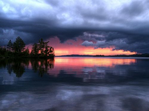 sunset storm clouds