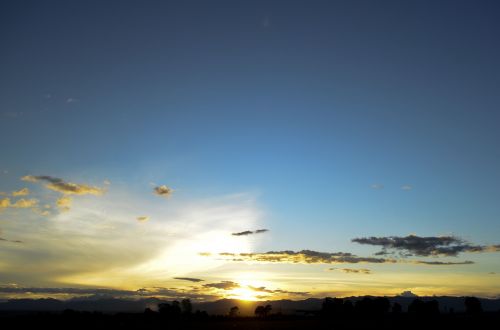 sunset landscape sky