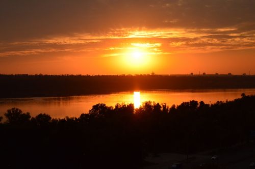 sunset evening landscape