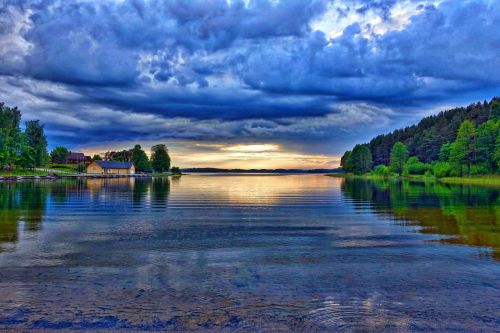 sunset seaside beach