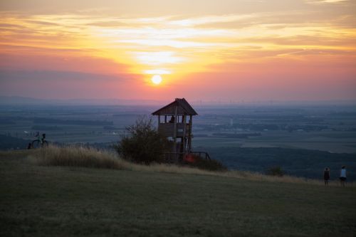 sunset nature mountain