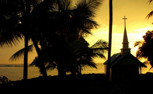 sunset church hawaii
