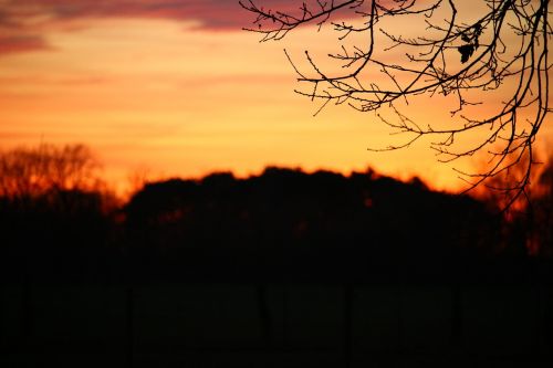 sunset evening sky sun