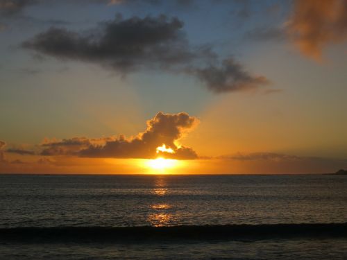 sunset sun cloud