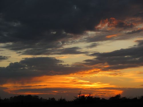 sunset clouds sky