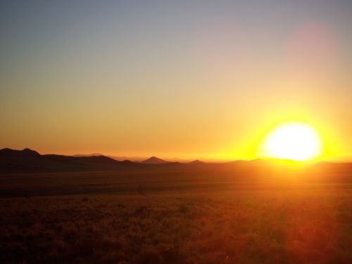 sunset desert africa