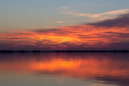 sunset chesapeake bay water