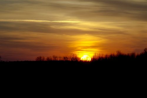 sunset warm clouds