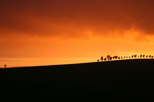 sunset distant evening sky