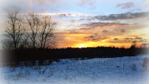 sunset landscape nature