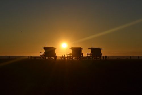 sunset beach sea