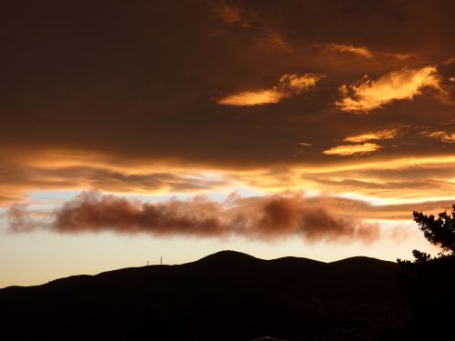 sunset clouds nature skyline