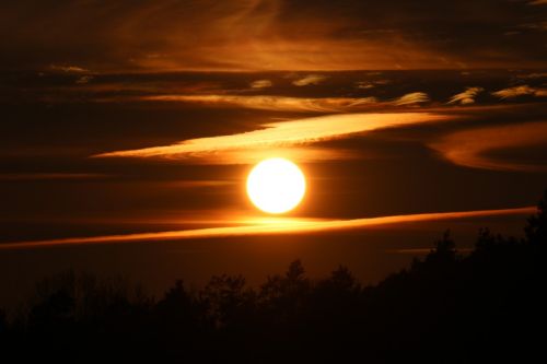 sunset abendstimmung sky