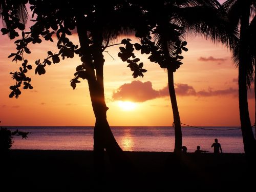 sunset beach guadeloupe