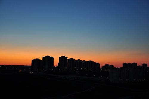 sunset twilight silhouette