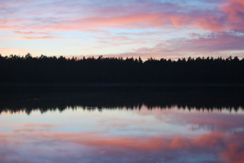 sunset lake abendstimmung