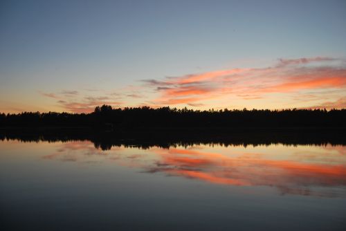 sunset lake abendstimmung