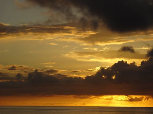 sunset okinawa sea