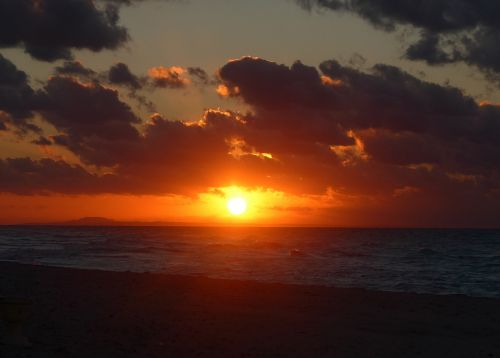sunset cuba beach