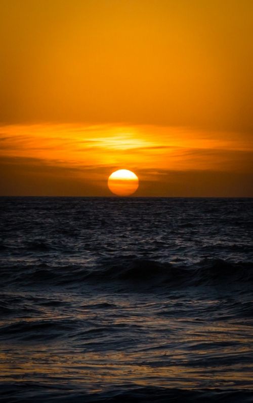 sunset ocean sun