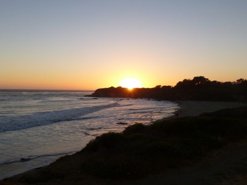 sunset cambria beach