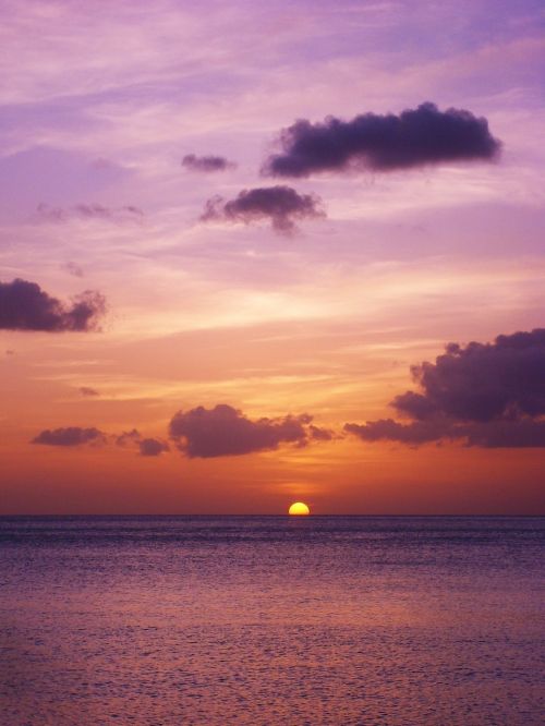 sunset twilight ocean