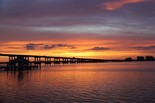 sunset florida river